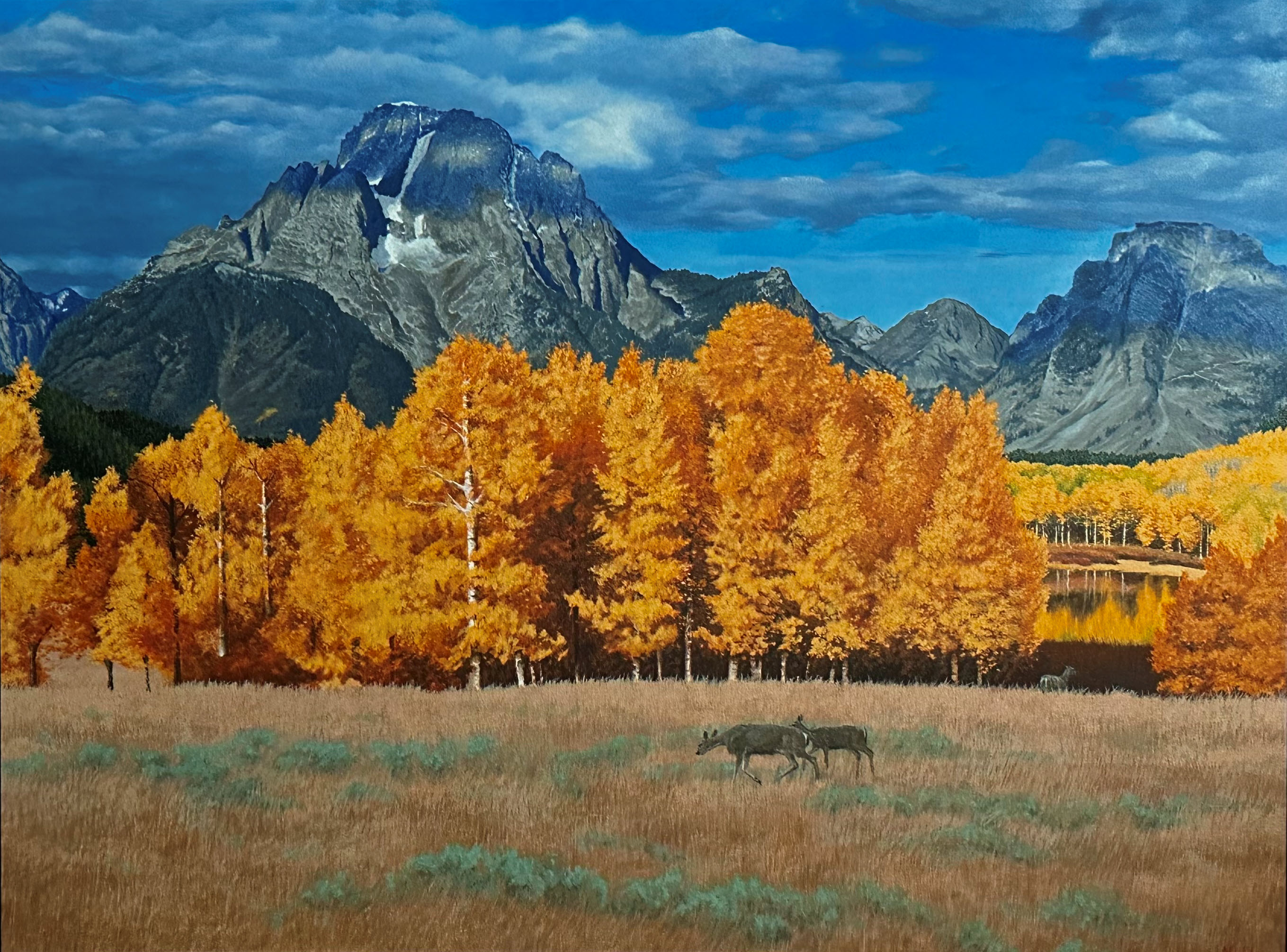 Aspens, an oil painting by Ed Noble